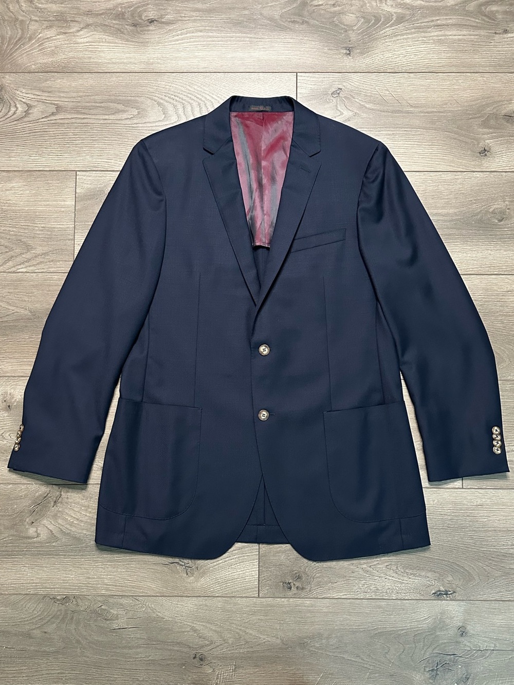 Byron Soft By Luca Di Marco Carnaby Wool Navy Blue Blazer Sport Jacket Size 40